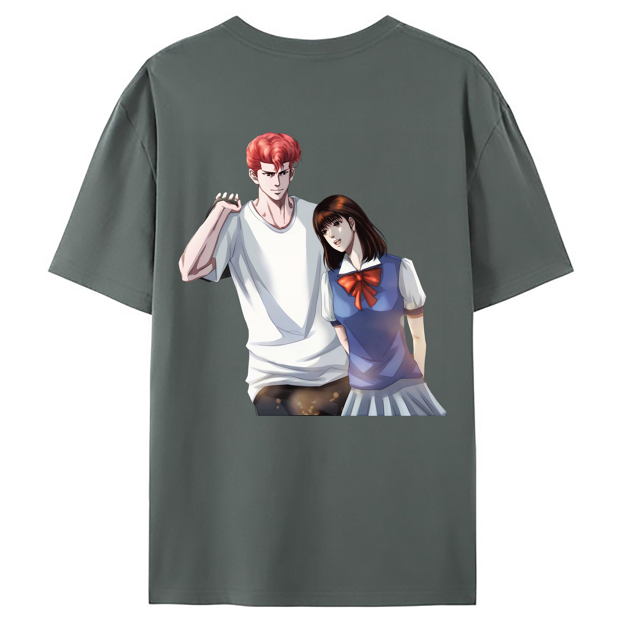 （画像用） SLAM DUNK／スラムダンク 綿100％ メンズ半袖Tシャツ（バックプリント） 通気性